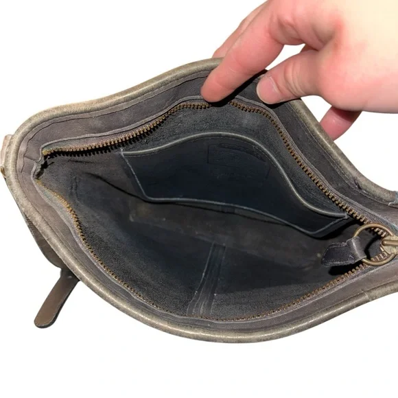 Vintage Coach 70s 80s Navy Bleeker Duffle Sac Zip Up Crossbody Bag Weathered - Picture 11 of 16